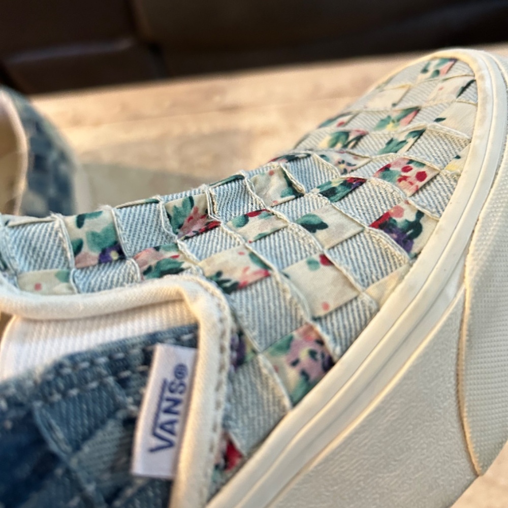 Vans Platform Floral And Denim Weaved Size 6.5 - image 8